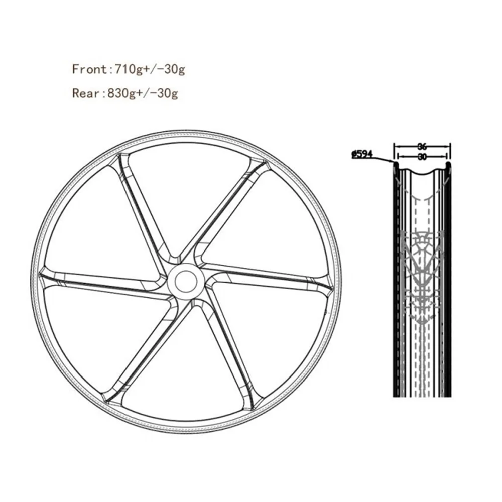 700C Road/MTB Bike Carbon Fiber Disc Brake Wheelset Road Depth 35mm Width 28mm Gravel Depth 40mm Width 31mm MTB Width 36mm