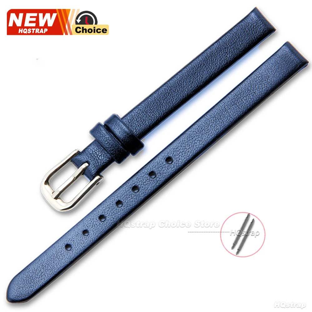 Neues goldenes weiches Rindslederarmband Damenmode Armband Armbanduhren Uhrenarmband 8mm 10mm 12mm 13mm 14mm 15mm 16mm 17mm