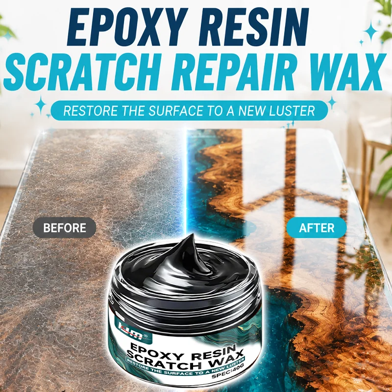 Multi-Surface Scratch Repair Polishing Wax 40G Restore Gloss Remove Fine Marks for Epoxy Resin Table Automotive Paintwork