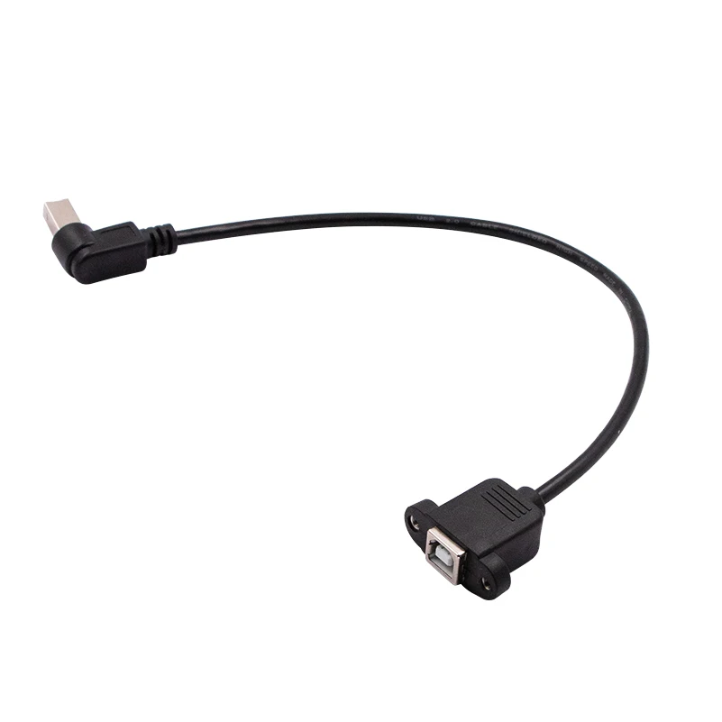 30CM 50CM Right Angle USB Type B Male to USB B Female Printer Panel Mount Extension Sync Cable Cord