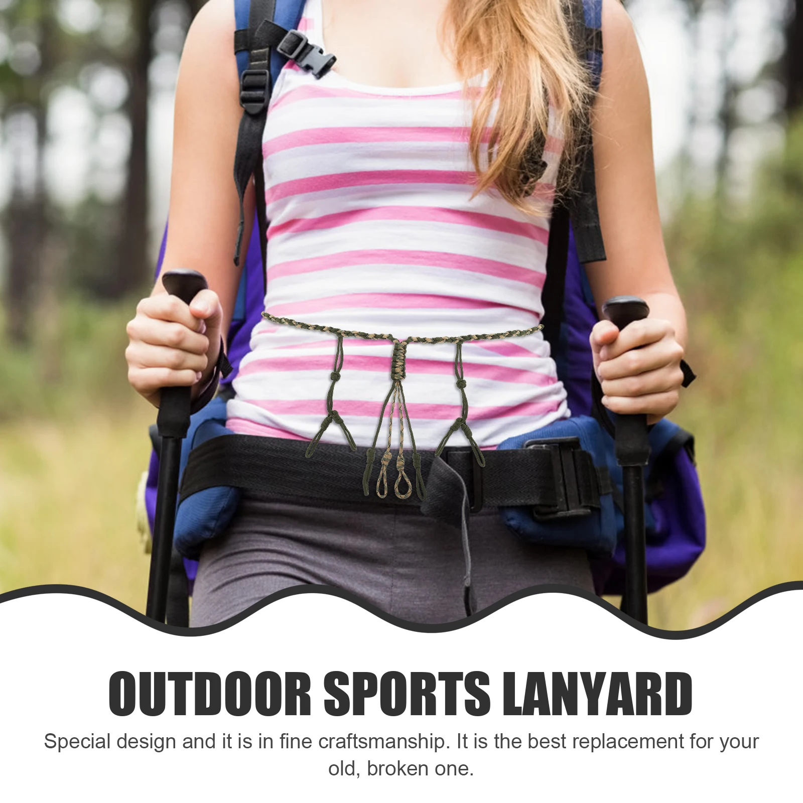 

Hunting Necklace Tool Lanyard Cell Breakaway Whistle Hanging Rope Polyester Outdoor Lanyards Versatile Travel