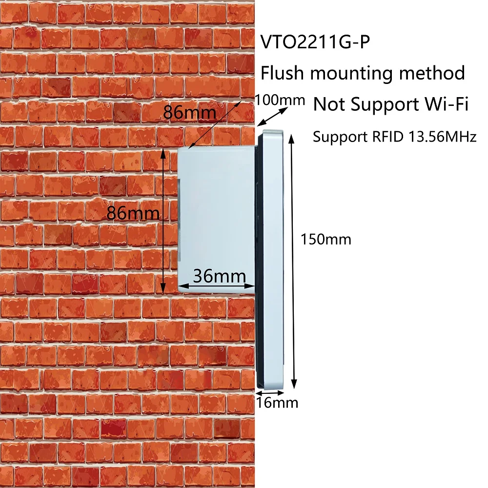 DH Logo Multi-language VTO2211G-WP VTO2211G-P 802.3af PoE IP Villa Doorbell,Video intercom,IP Door Phone,P2P Cloud,Door Station