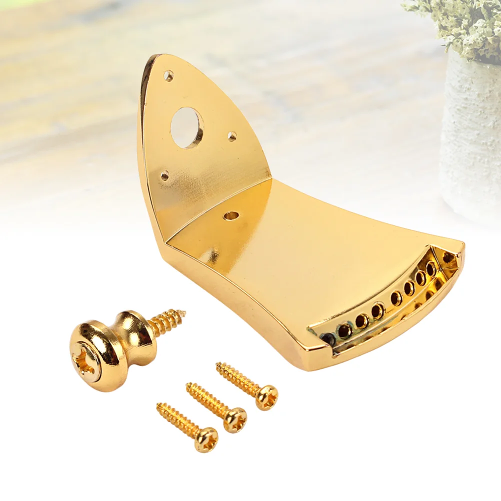 Guitar Maker Mandolin Part Replacement 8-String Tailpiece with Screws Triangle Plated