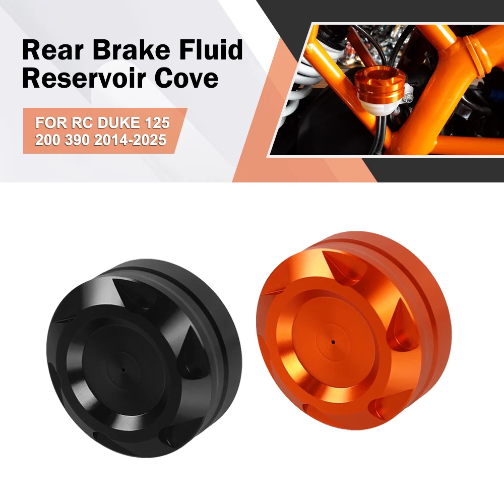 

For Duke 125 200 390 690 990 Accessories RC125 RC200 RC390 Motorcycle Brake Reservoir Fluid Tank Cover Rear Oil Cup Cap Aluminum