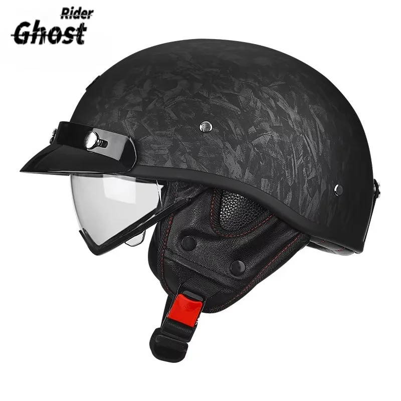 Retro Motorcycle Half Helmet Four Seasons for Harley Moto Helmet Open Face Motorbike Crash Helmets Casco Safety Cap