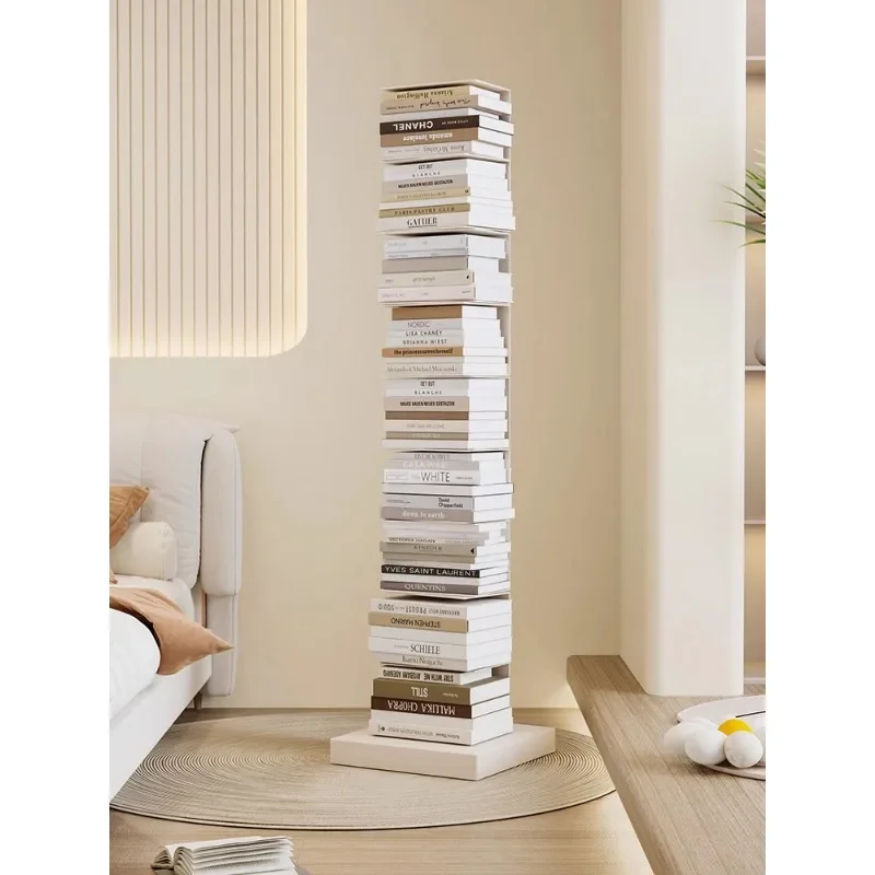 Invisible floor to ceiling bookshelf, multi story home living room, wall corner storage shelf