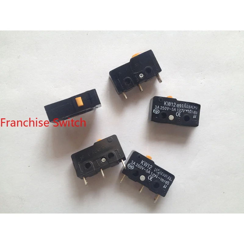 

10PCS KW12 Micro Switch Special For Water Heater Seshie Stroke Limit Yellow Handle