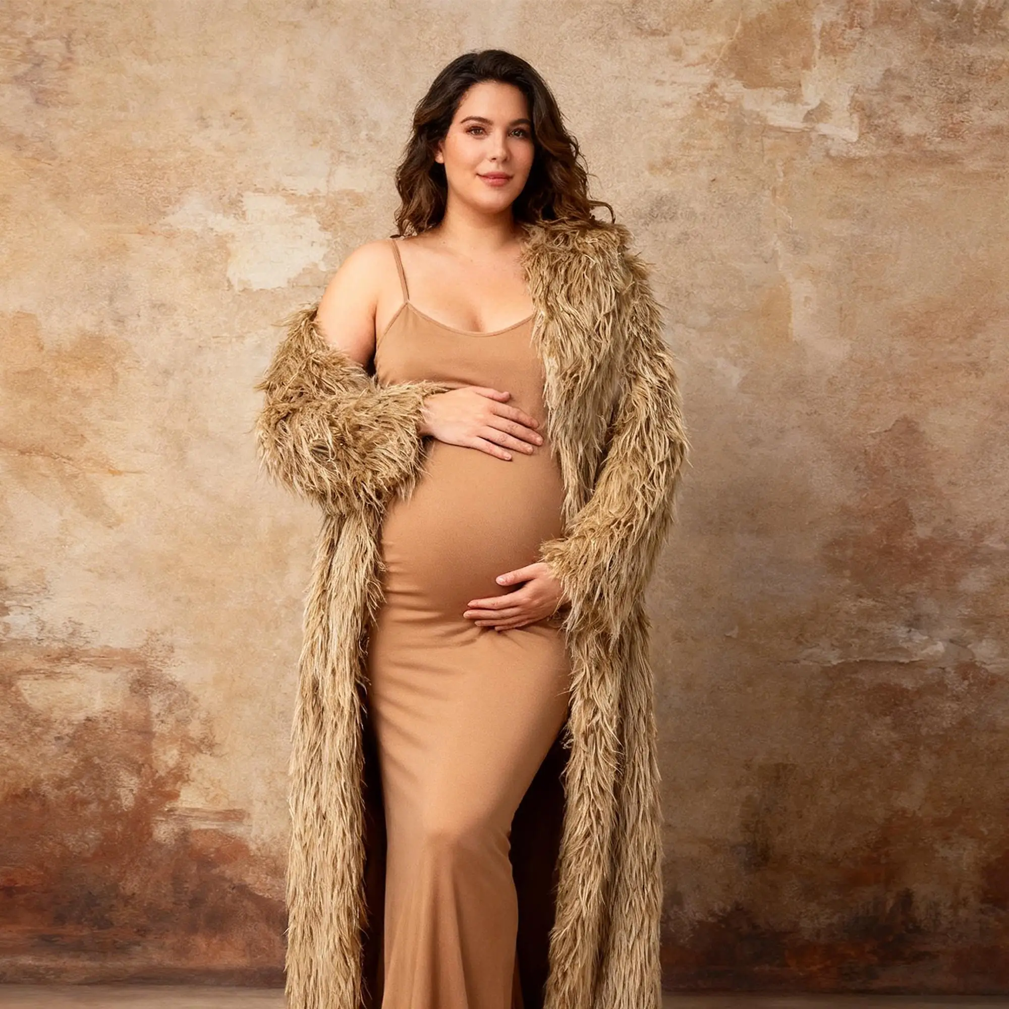 

Don&Judy Woman Winter Coat Clothing Long Coat Imitating Mongolian Fur Thickened