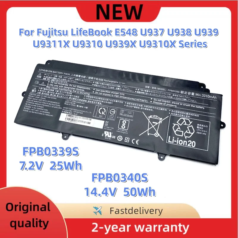 For Fujitsu Lifebook U939X U9310X U9311X U937 U938 U939 CP737634-01 E548 FPCBP535 FPCBP536 FPB0339S FPB0340S Laptop Battery