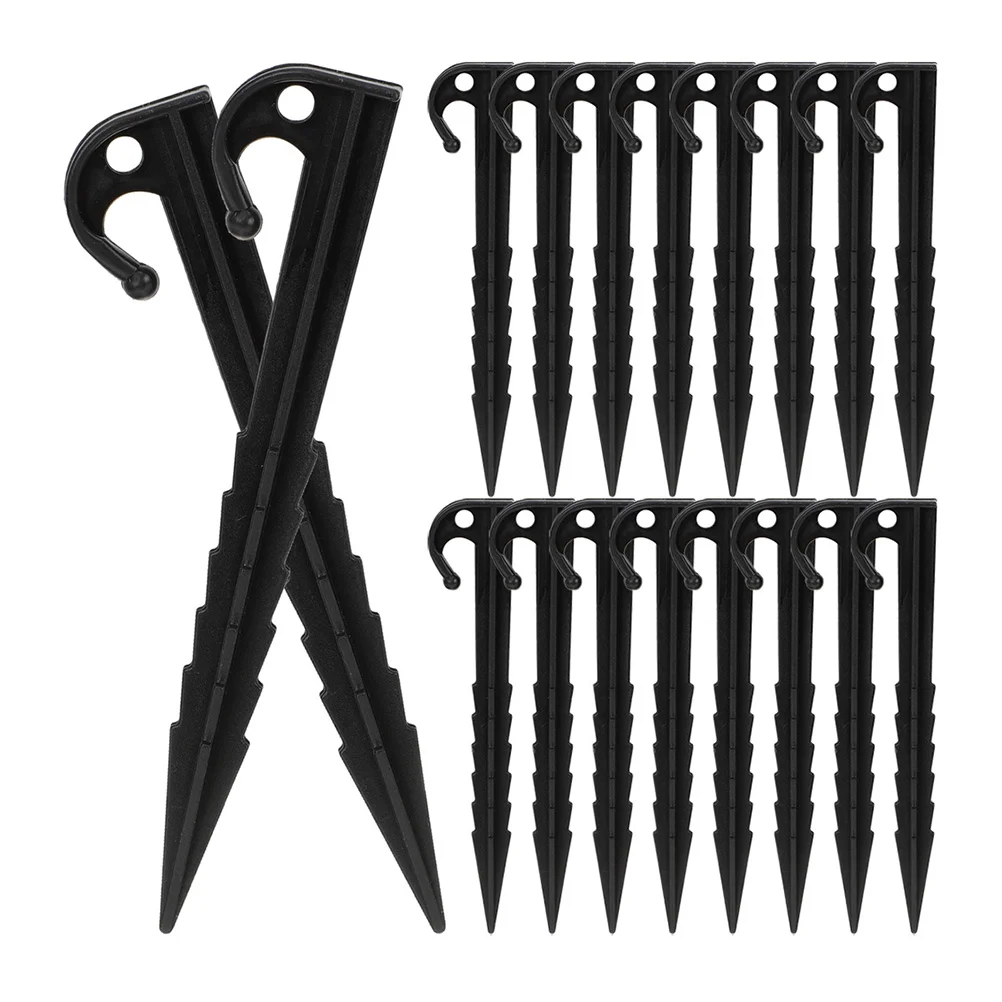 

40 Pcs Tent Pegs Camping Accessories Spikes Plastic Canopy Series Heavy Duty Stakes Ground Pp for