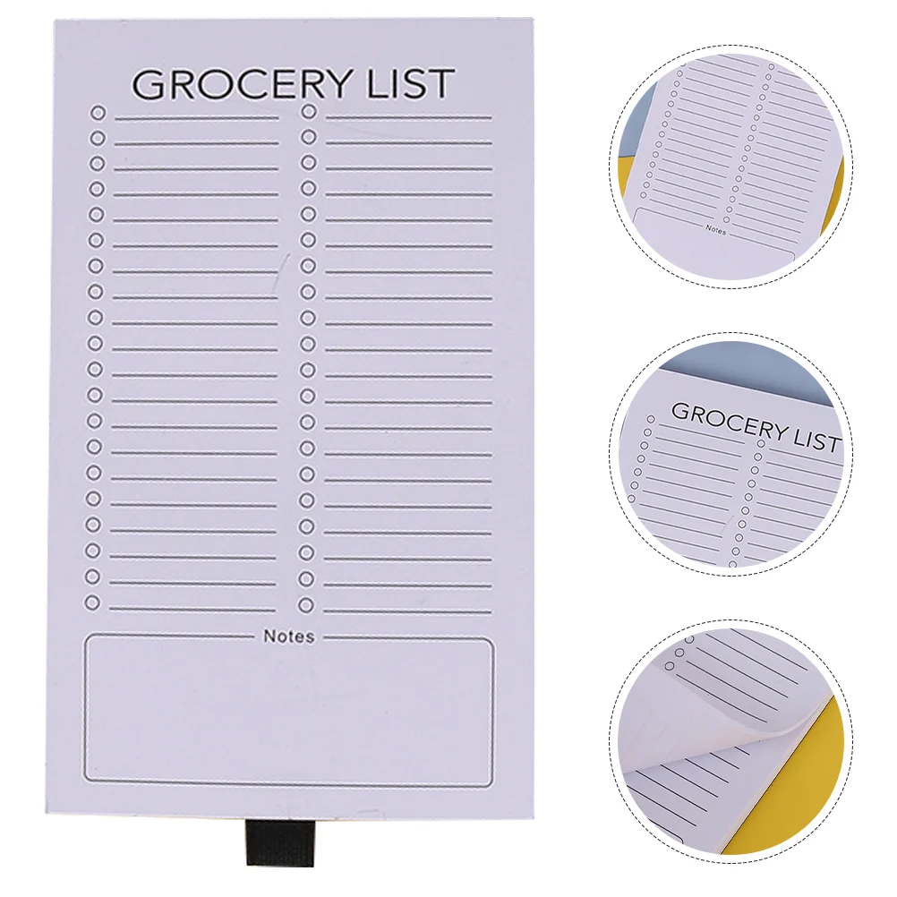 2 Pcs Scratch Pad List Grocery Magnet for Fridge Magnetic to Do Single Notebook Double Offset Paper