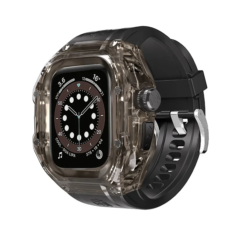 IP54 Level Waterproof Watch Case For Apple iWatch Ultra 2 Ultra 1 49mm Silicone Wristband Dustproof Anti-Fall Protect 360 Cover