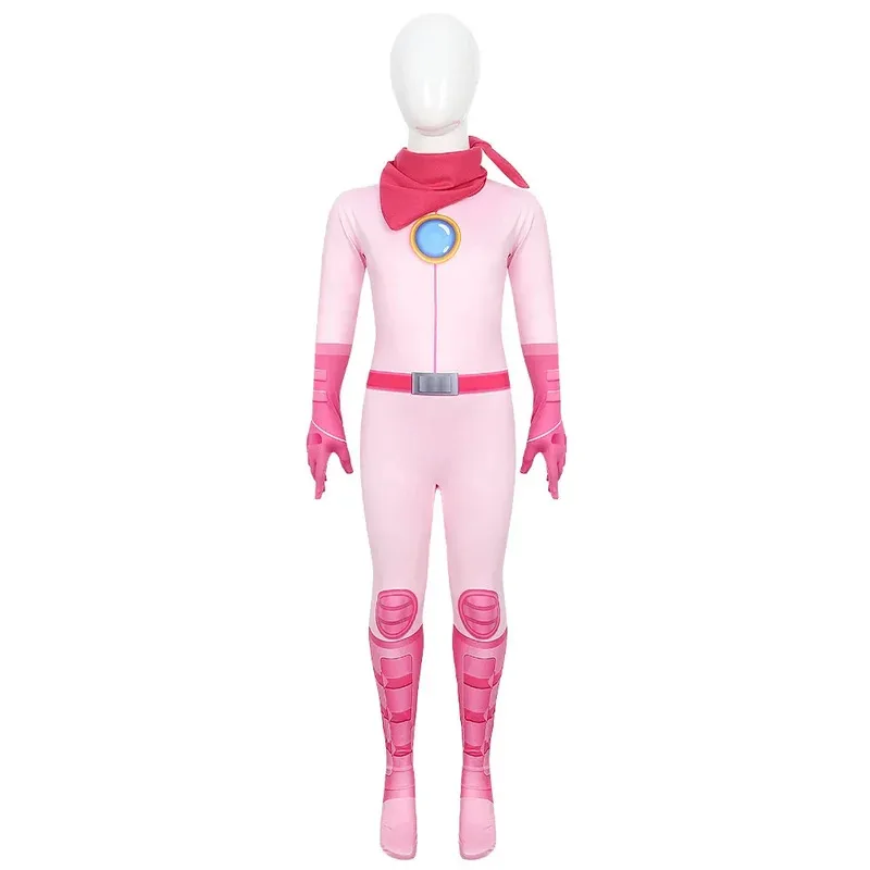 Kostium Cosplay Game Peach 2025 Damski Kombinezon Strój Bojowy Dziewczęcy Strój Księżniczki do Odgrywania Ról Body na Halloween