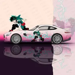 Anime My Hero Academia Car Wrap Protect Sticker Car Decal Creative Sticker Car Body Appearance Modification Decorative Sticker