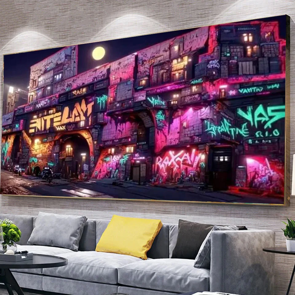 New York Graffiti Street View Diamond Painting Large Size Mosaic Embroidery Fantasy Horror Landscape Diy Full Rhinestone G476