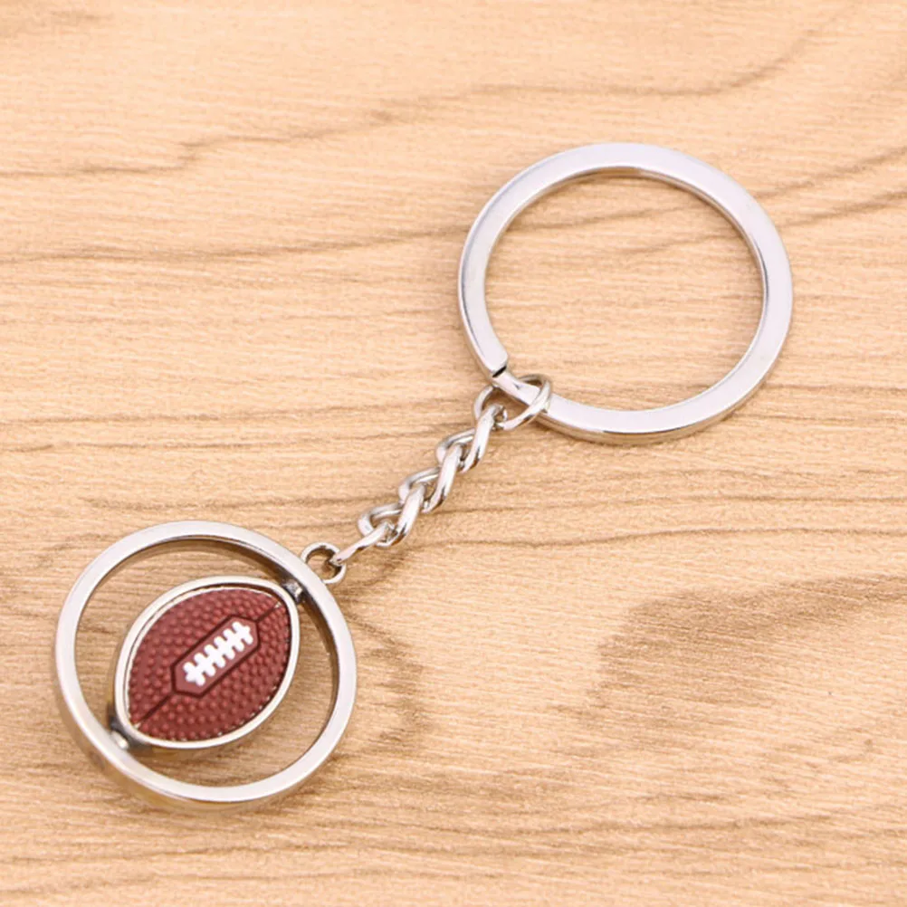 

3pcs Rotatable Metal Key Rings Basketball Baseball Gifts Creative Sturdy Durable Key Pendants Bag Hanging