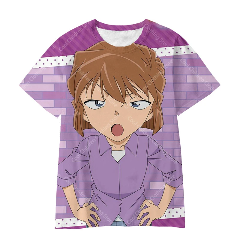 

Detective Conan New 3D Print Trendy T Shirts Boys Girls Short Sleeves T-shirt Parent child clothing Summer Fashion Leisure Top