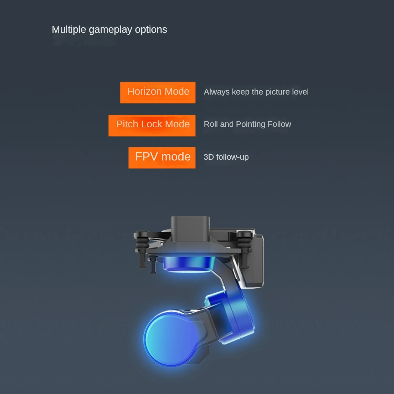NCZOBOE NEW C-20T 3-Axis FPV Gimbal for DJI O4/O4 Pro USB-Adjustable Stabilizer with Head Tracking & High-Speed Control