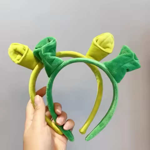 WonderfulCreative Cute Shrek Hairband Women New Style Cartoon Headwear Photography Props Super Adorable Hair Clip Funny Headband