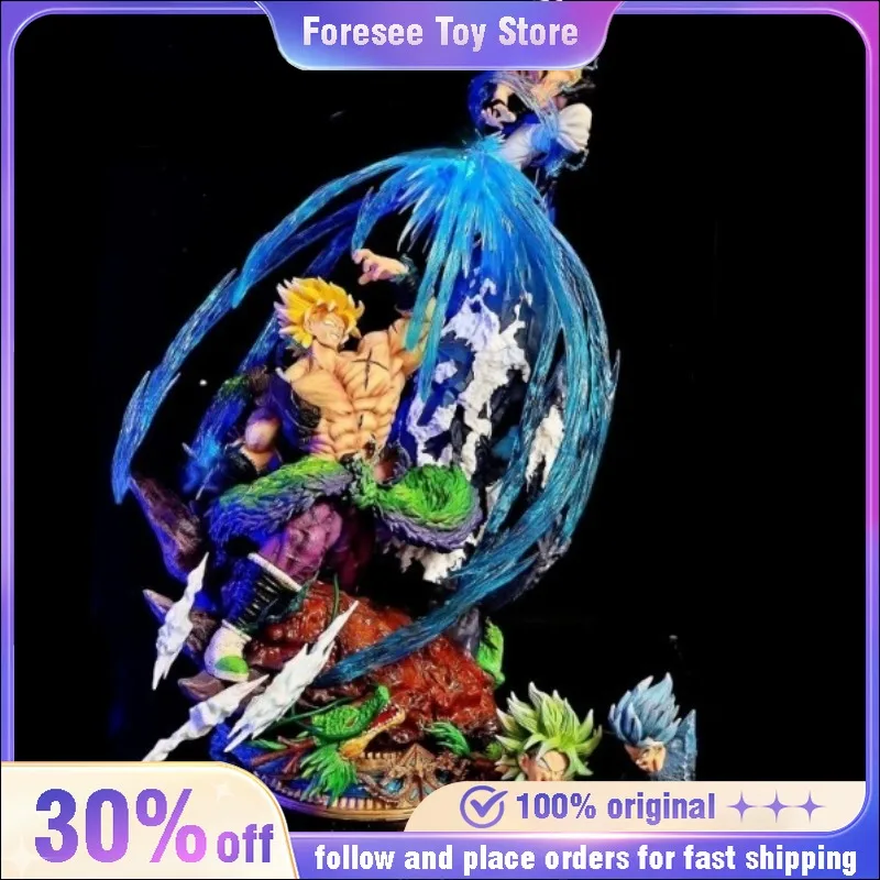 

50cm Z Gogeta Vs Broly Statue Super Size LED Battle GK Figure Anime Ultimate Showdown Model Collector's Centerpiece Perfect Gift