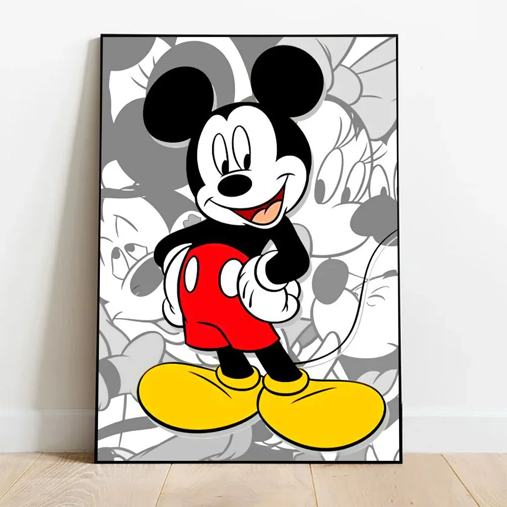 

Декоративный художественный постер Disney Doodle с Микки Маусом для дома и гостиной, детская картина, принт на холсте