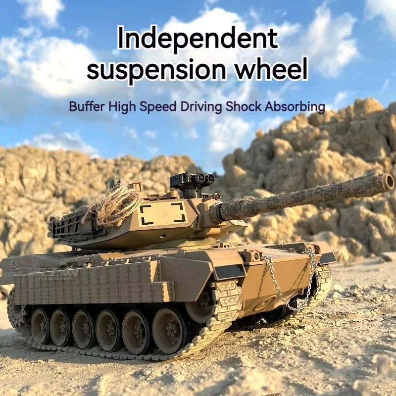 Henglong 1:16 Schaal Amerikaanse M1a2 Abrams Elektrische RC Tank Infrarood Battle Op afstand bestuurbare Militaire Model Speelgoed voor Jongens