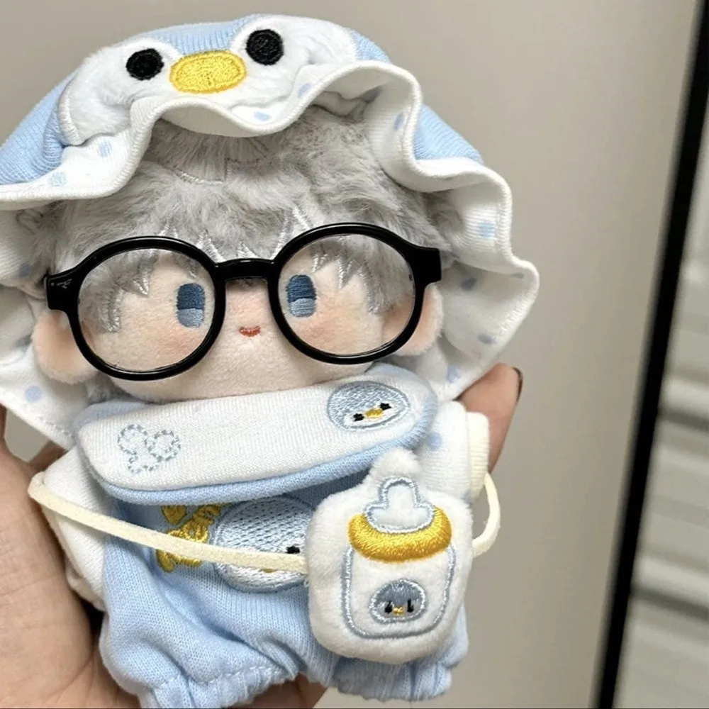 

1 set Penguin Baby 10cm Cotton Clothes Baby Bottle Outfit Cotton 's Clothes Set Cute Cartoon 10cm Clothes Gift