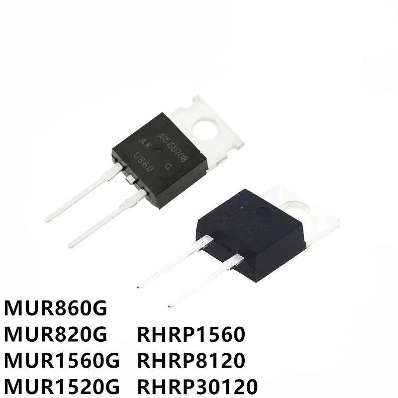 10 SZT. RHRP15120 RHRP30120 RHRP860 RHRP1560 RHRP3060 RHRP8120 TO-220 600V 1200V 8A 15A 30A Hiperprędkie Tranzystory Diodowe DIP