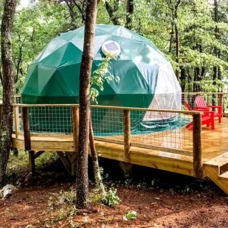 Garden Igloo Dome Tent with Panoramic Window Glass Door for Luxury Glamping Resort Backyard Outdoor Living Cabin