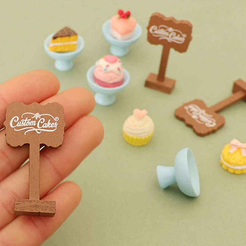 

3 шт./компл., милая миниатюрная игрушка для еды, кукольный домик, мини-форма для десерта, подставка для торта, поднос для фруктов, модель для куклы, кухонные аксессуары