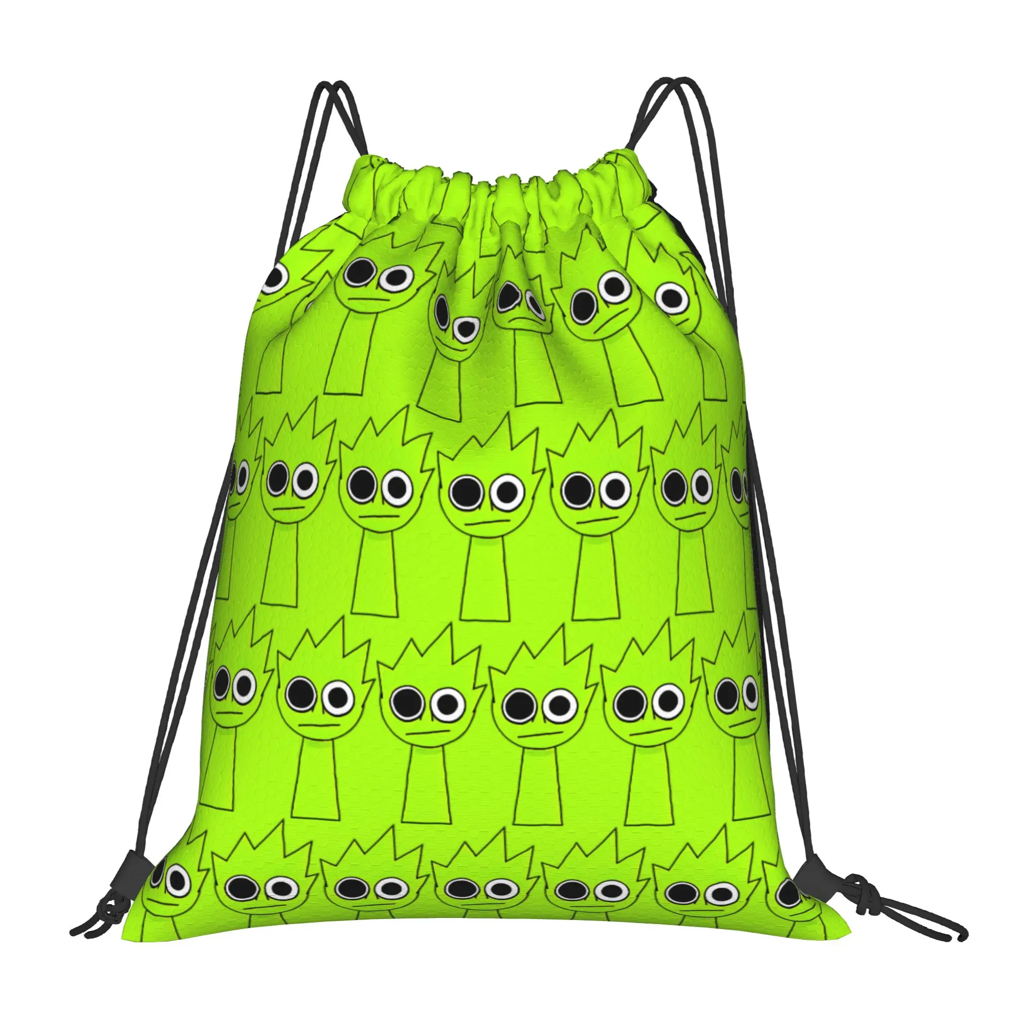 OWAKCX Sprunki Bag Drawstring Backpack Sports Sackpack Water Resistant Cartoon Game String Bag for Exercise 36cm (W) x 43cm (H)