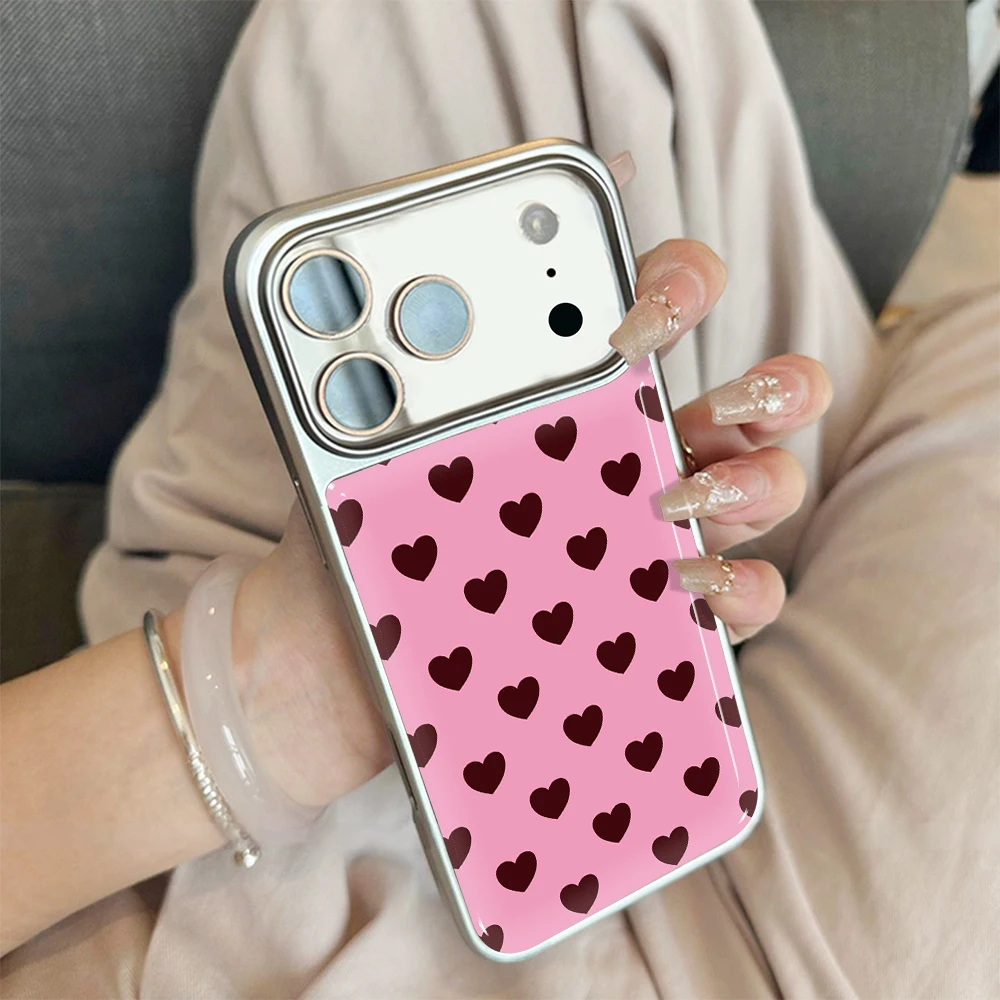 Luxuriöse Herzförmige Gummihülle für iPhone 15 17 13 Pro Max Phone 11 12 ProMax 14 15 16 Plus Hüllen Stoßfest Minimalistisch Funda – Detail 8