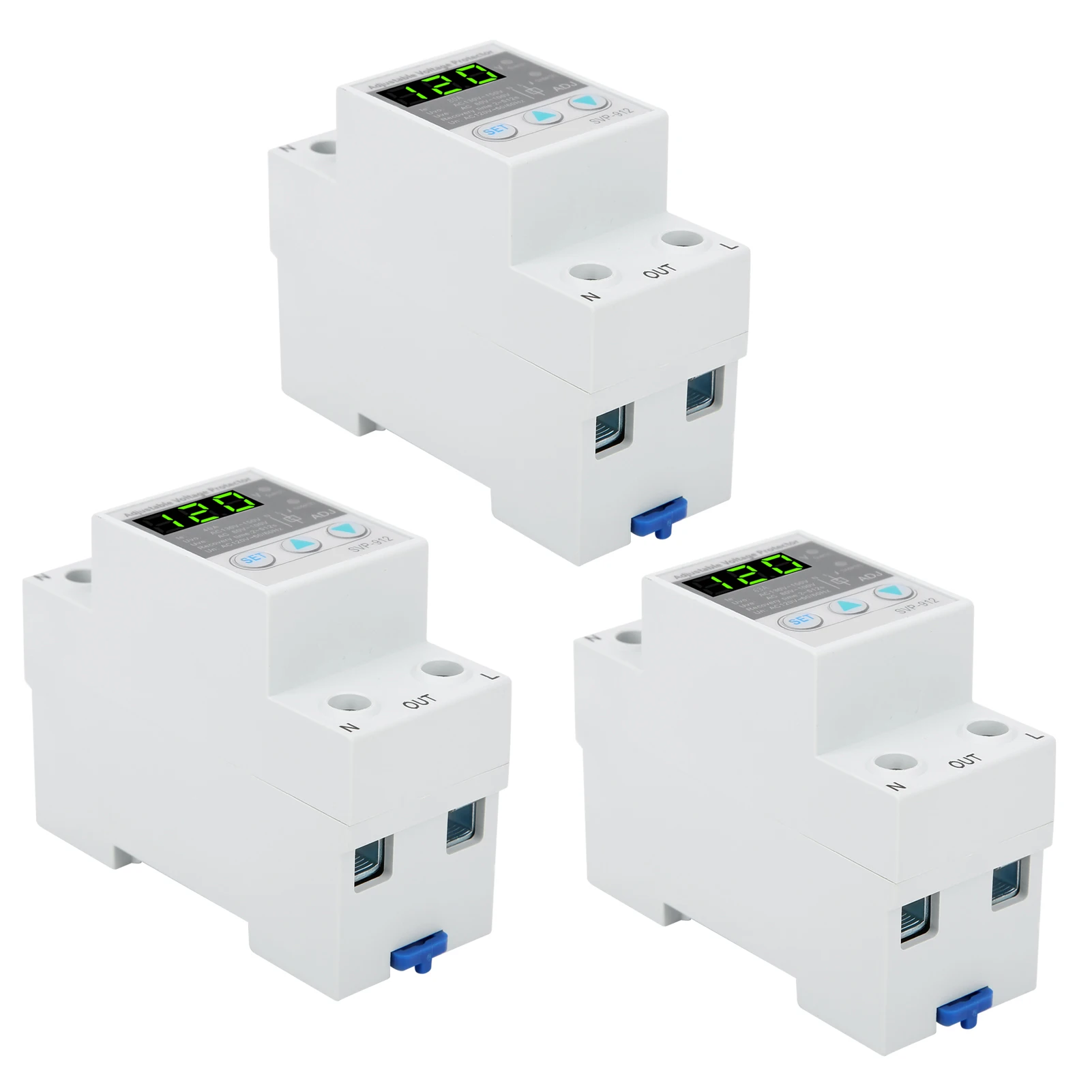 SVP912 120VAC autorecuperación ajustable bajo voltaje reinicio automático protección interruptor voltaje Protector de corriente