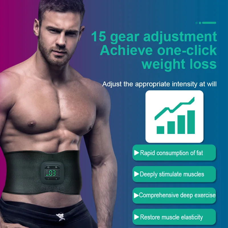 Electric Fitness Vibration Belt Remote Control EMS Muscle Stimulator Heating Warm Belly Abdominal Body Slimming Belt Weight Loss