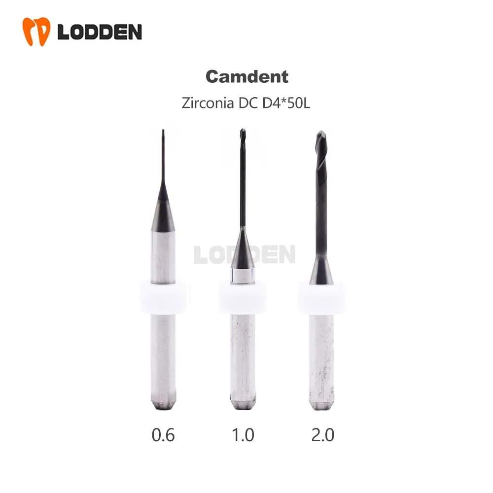 Camdent Grinding Dental Burs Milling  For Zirconia PMMA Dental Lab DLC DCG Diamond DC Coating D4 CAD CAM Milling Drills