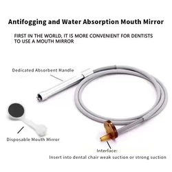 Dental Mirror With Suction Aspirator Disposable Antifog Mirror Water Absorption Head Dental Mirror Anti Fog Tooth Mouth Dentist