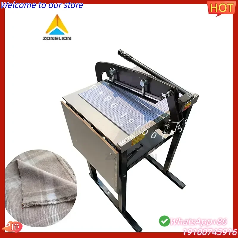 2026Hot Manual Toothed Blade Zig Zag Fabric Sample Swatch Cutting Machine Textile Cloth Strip Cutter Machine