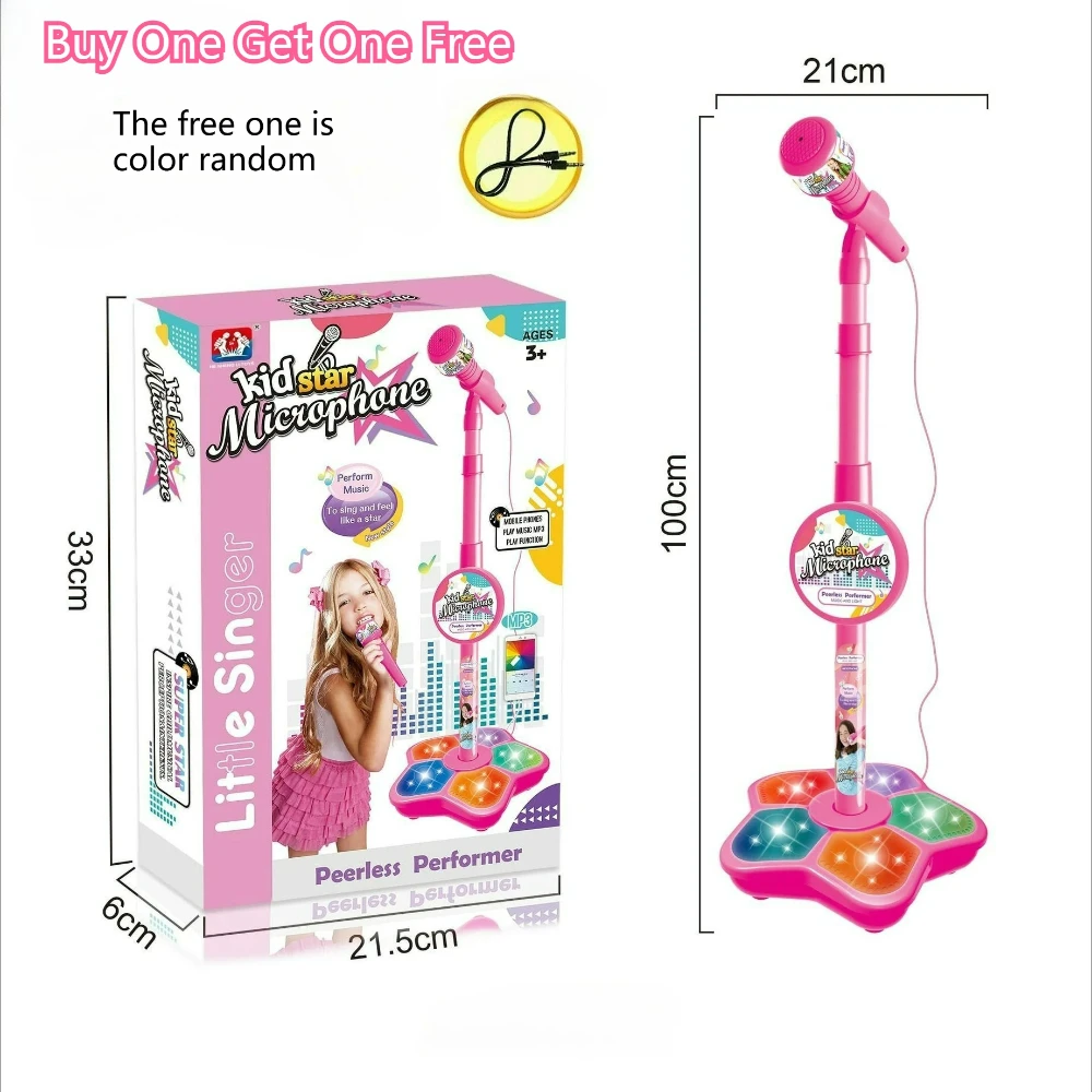 ميكروفون للأطفال مع حامل ومكبر صوت: آلة كاريوكي، لعبة موسيقية، هدية عيد الميلاد للأولاد والبنات #6