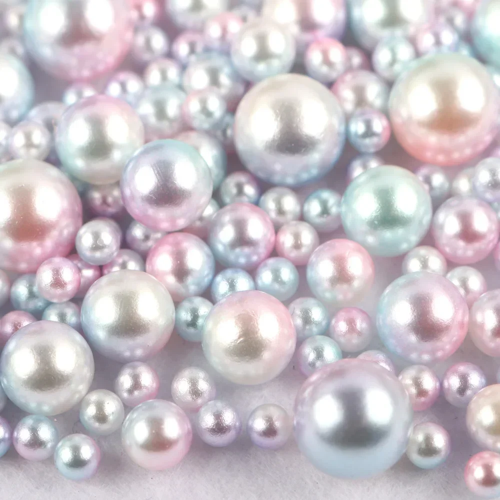 3/4/5/6/8/10mm Mix Size Imitation Pearl Loose Bead No Holes Acrylic Spacer Beads For Diy Supplies For Jewelry Women Accessories