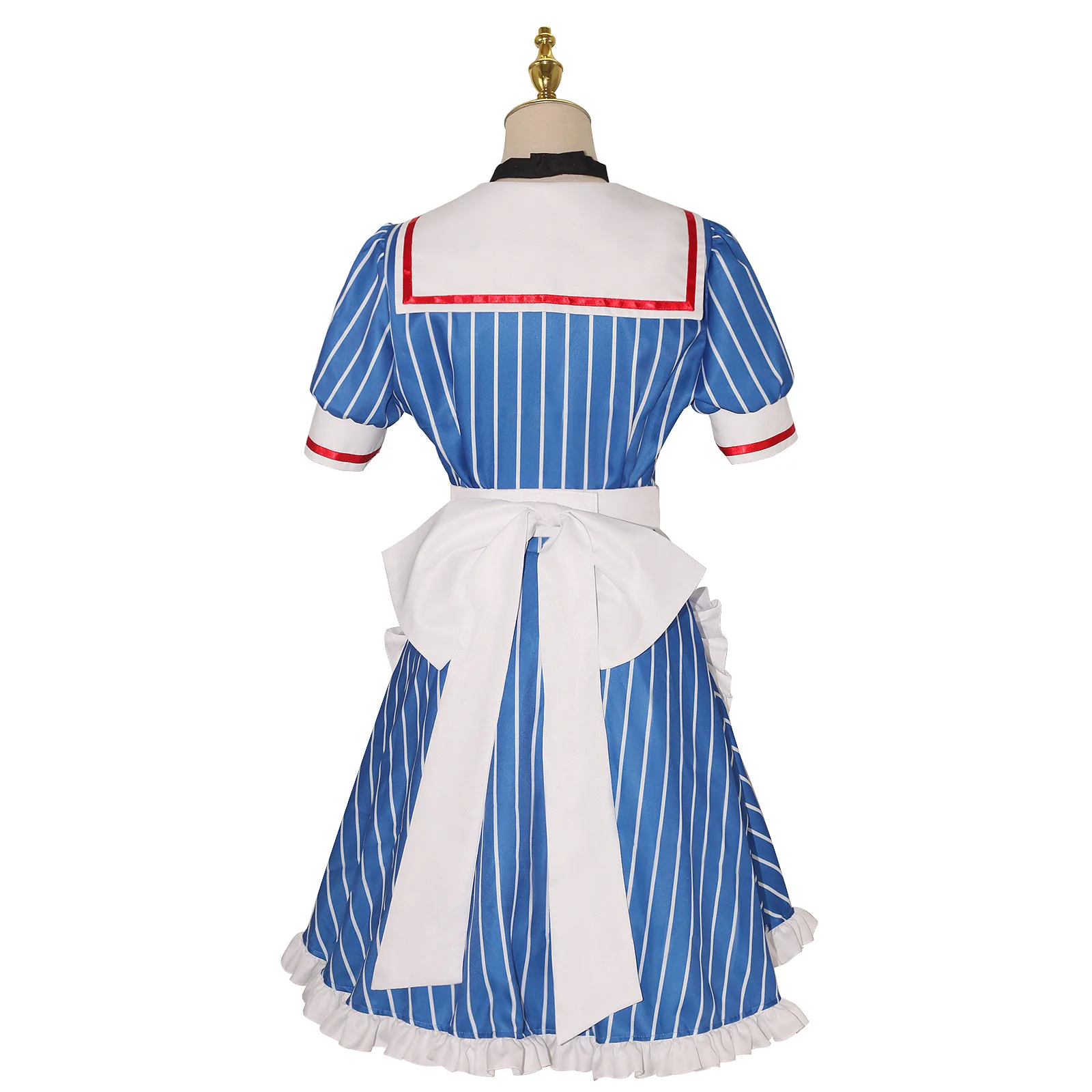 Miku Cosplay Costumes Anime Mesmerizer Uniform Women Striped Maid Dress Hat Apron Suit Halloween Christmas Carnival Party Dress