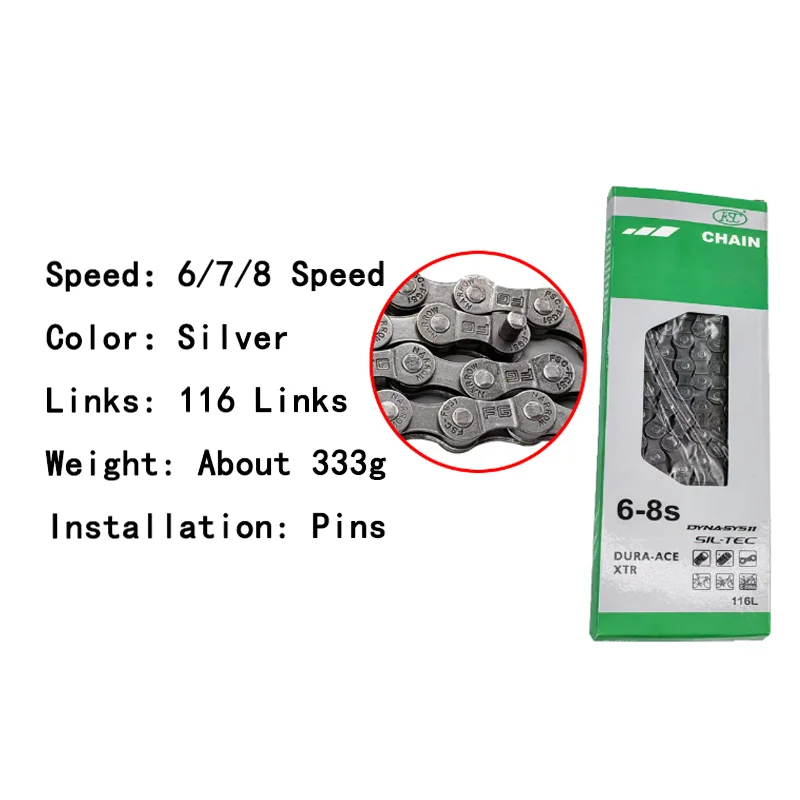 FSC 6/7/8/9/10/11/12 Speed Velocidade Bicycle Chain 116/126 Links Ultralight MTB Mountain Road Bike  6S 7S 8S 9S 10S 11S 12S