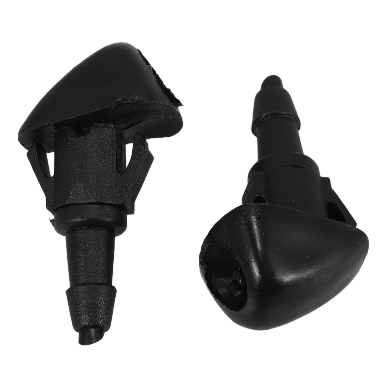 

2pcs Black Washer Nozzle Kit Car Windshield Wiper Spray Front Glass Automotive Replacement ABS Construction Long Lasting