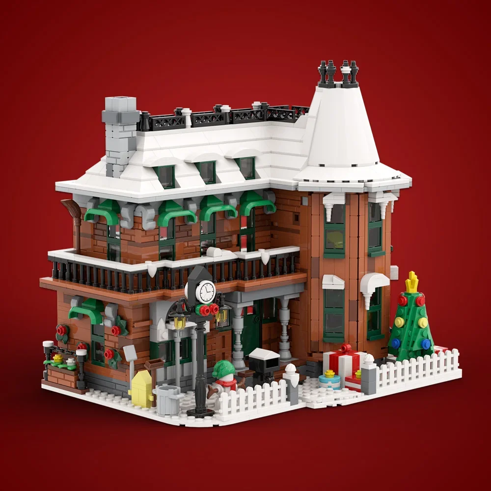 

MOC It's a Wonderful Life Houses Bricks Model Christmas Shop Architecture Creative Building Block Assembly Toys Kids DIY Gifts