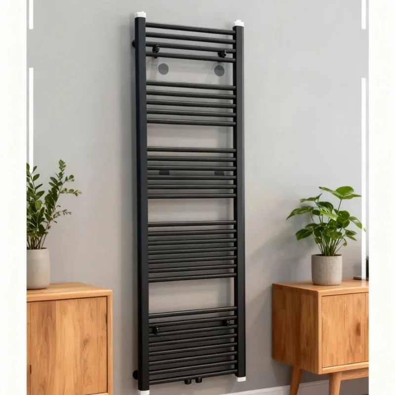 Wall Mounted Stainless Steel Heating Towel Rack, Heavy Duty Plumbing Towel Bar for Hotel Apartment Bathroom