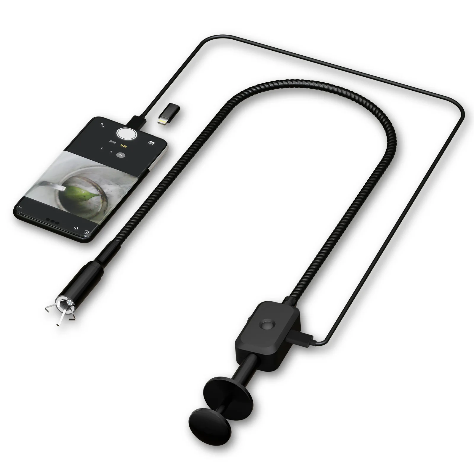 mobile-phone-endoscope-with-clip-claws-magnetic-suction-high-definition-camera-sewer-dredging-view-salvage