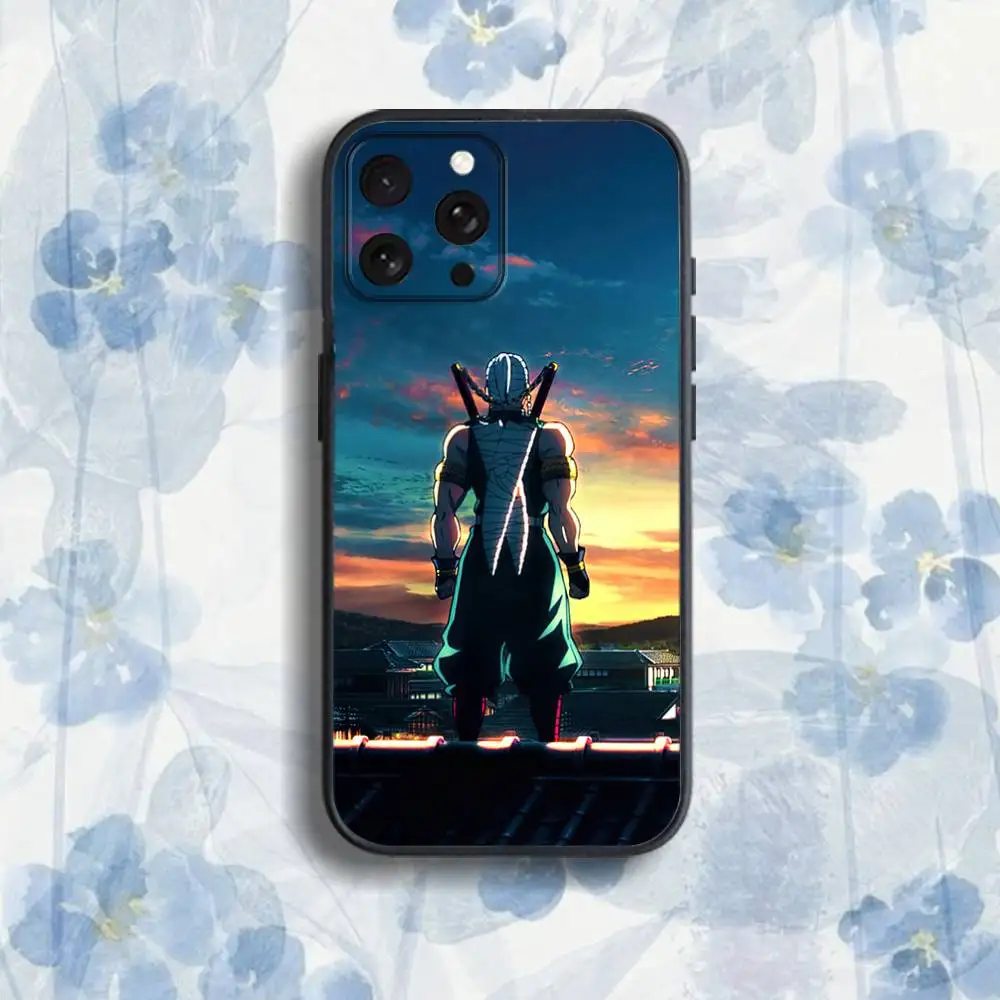 Anime T-Tengen U-Uzui Phone Case For iPhone 17,16,15,14,13,12,Pro,Max,Plus,E,SE4,Air,Mini Black Soft Box