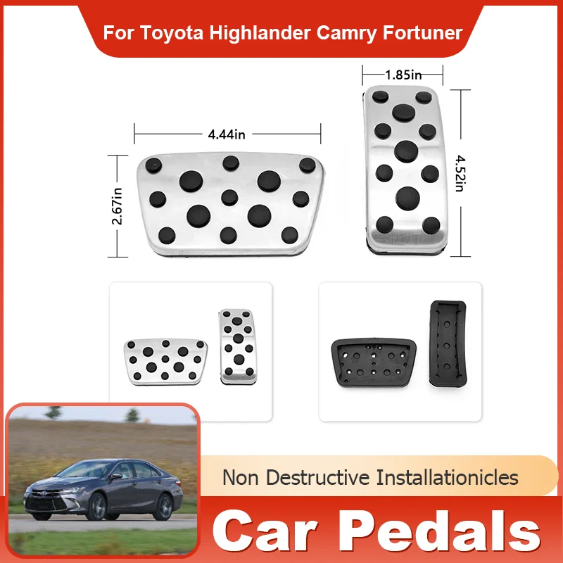 for Toyota Camry Highlander Land Cruiser Fortuner for Lexus ES RX IS LS LX CT200H AT Car Pedals Auto Pedal Cover