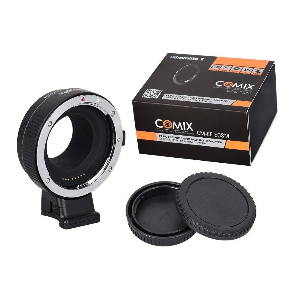 Commlite CM-EF-EOSM Auto-Focus Electronic Lens Mount Adapter for Canon EF lens to Canon EOSM camera with IS function