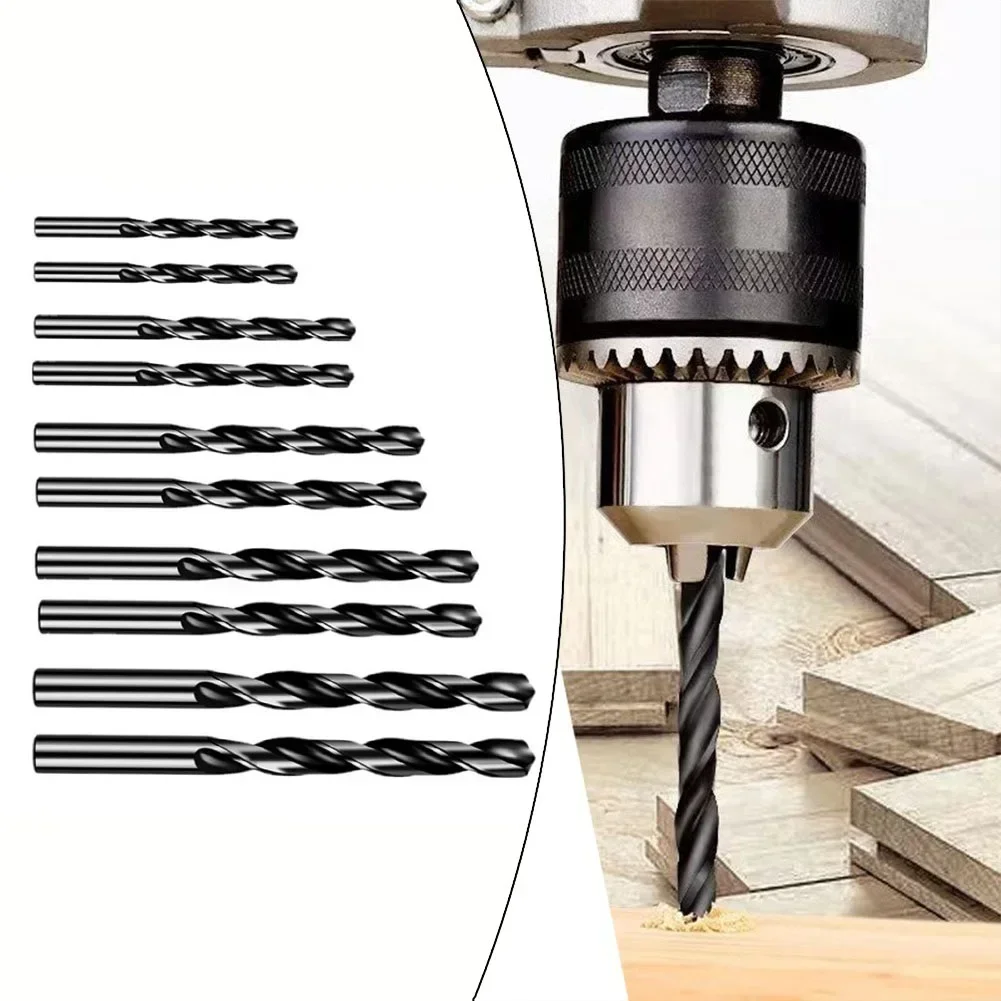 เหมาะสําหรับโครงการต่างๆชุดดอกสว่านเหล็กความเร็วสูงสําหรับแผ่นเหล็กบางแผ่นอลูมิเนียมแผ่นทองแดง 10 ชิ้น