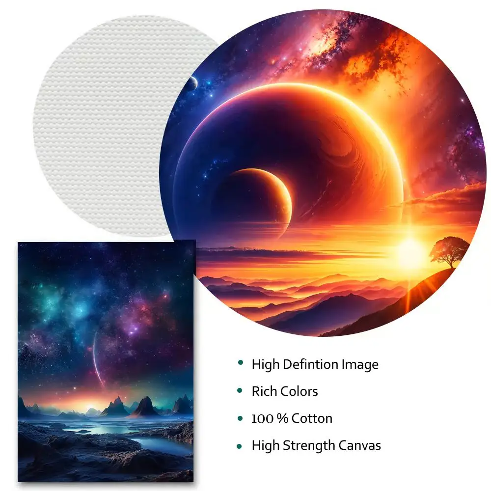 بين النجوم Dreamscape اللوحة الخط HD طباعة مجانية جدارية الفن صور لغرفة المعيشة ديكور جدران المنزل قماش المشارك